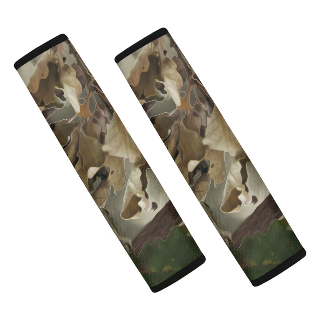 Oak Tree Hunting Camouflage Print Car Seat Belt Covers
