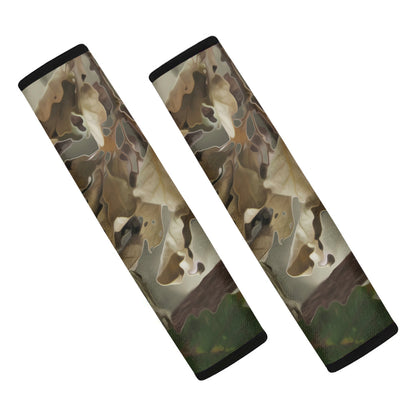 Oak Tree Hunting Camouflage Print Car Seat Belt Covers