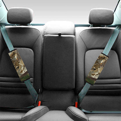 Oak Tree Hunting Camouflage Print Car Seat Belt Covers