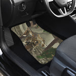 Oak Tree Hunting Camouflage Print Front and Back Car Floor Mats