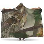 Oak Tree Hunting Camouflage Print Hooded Blanket