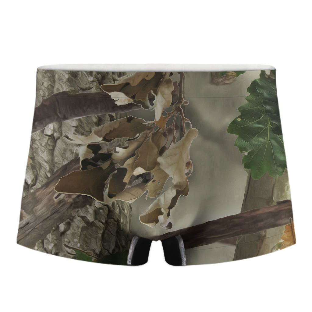 Oak Tree Hunting Camouflage Print Men's Boxer Briefs