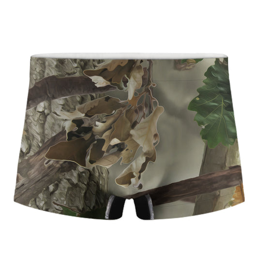 Oak Tree Hunting Camouflage Print Men's Boxer Briefs
