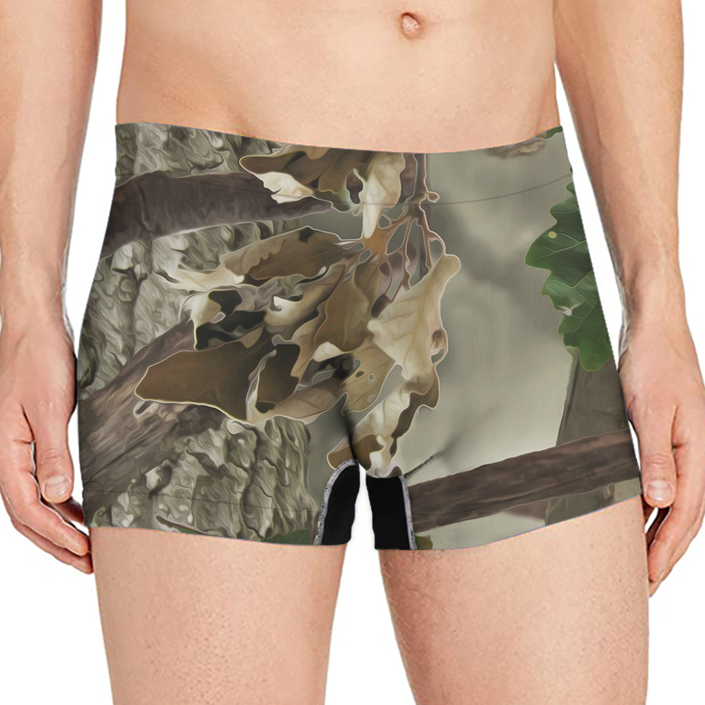 Oak Tree Hunting Camouflage Print Men's Boxer Briefs
