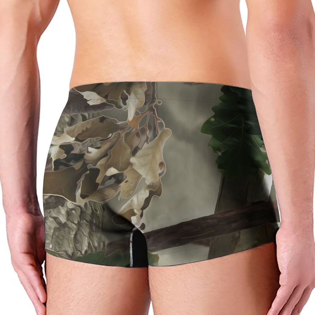 Oak Tree Hunting Camouflage Print Men's Boxer Briefs