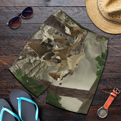 Oak Tree Hunting Camouflage Print Men's Shorts