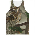Oak Tree Hunting Camouflage Print Men's Tank Top