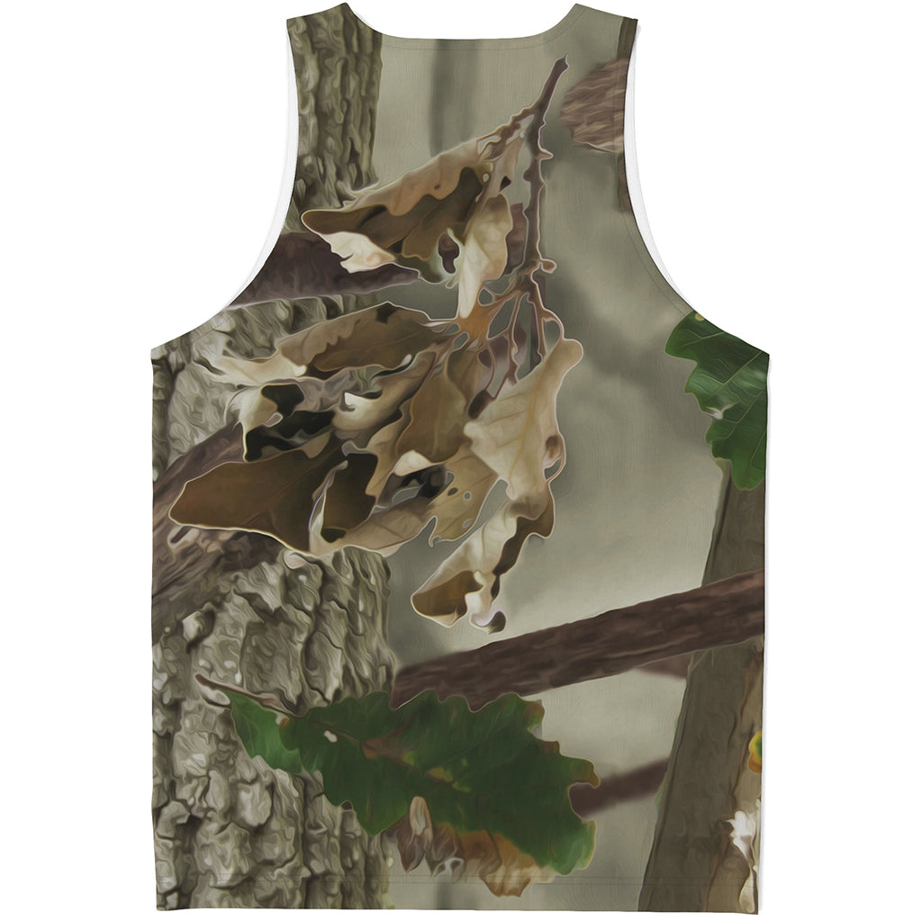 Oak Tree Hunting Camouflage Print Men's Tank Top