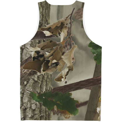 Oak Tree Hunting Camouflage Print Men's Tank Top