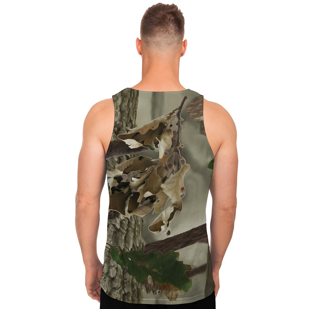 Oak Tree Hunting Camouflage Print Men's Tank Top