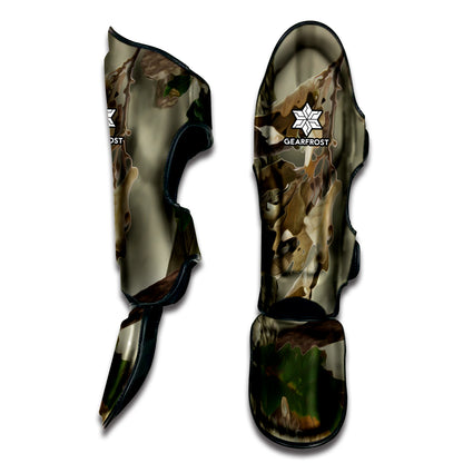 Oak Tree Hunting Camouflage Print Muay Thai Shin Guard