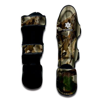 Oak Tree Hunting Camouflage Print Muay Thai Shin Guard