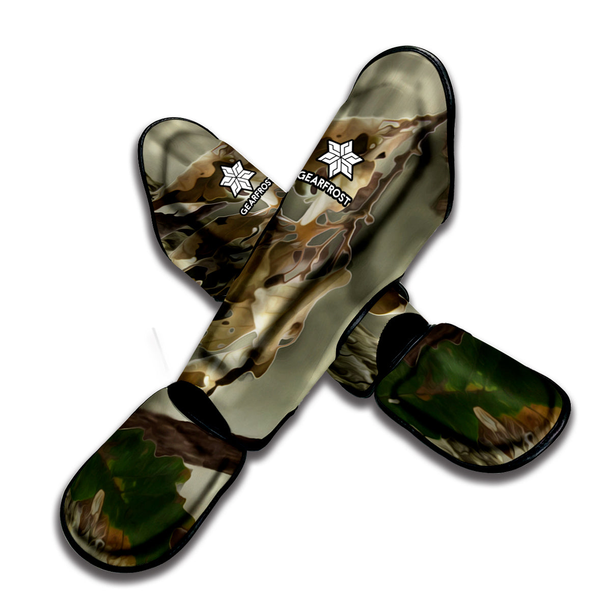 Oak Tree Hunting Camouflage Print Muay Thai Shin Guard
