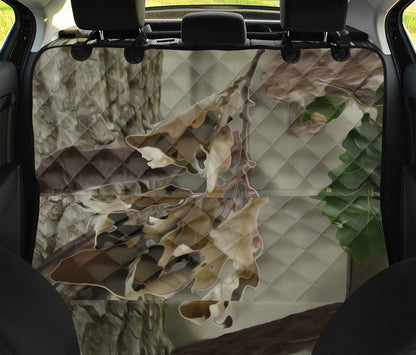 Oak Tree Hunting Camouflage Print Pet Car Back Seat Cover
