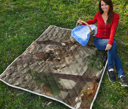 Oak Tree Hunting Camouflage Print Quilt