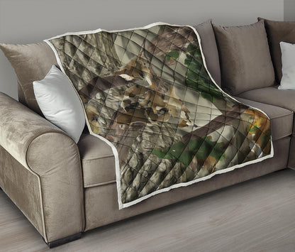 Oak Tree Hunting Camouflage Print Quilt