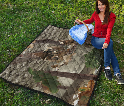 Oak Tree Hunting Camouflage Print Quilt
