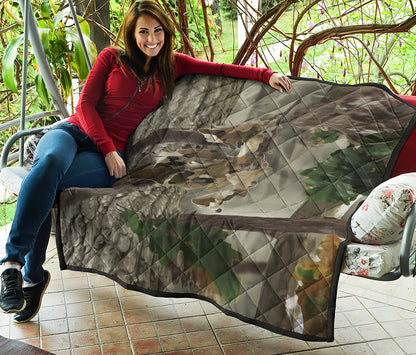 Oak Tree Hunting Camouflage Print Quilt