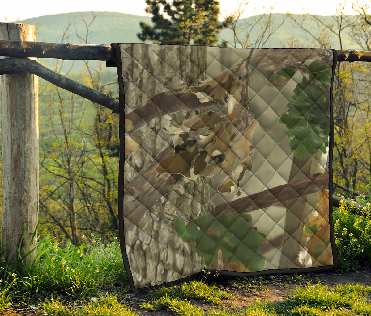 Oak Tree Hunting Camouflage Print Quilt