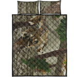 Oak Tree Hunting Camouflage Print Quilt Bed Set