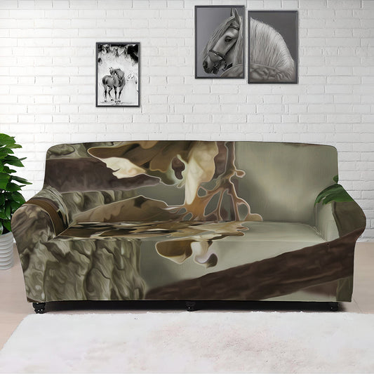 Oak Tree Hunting Camouflage Print Sofa Cover