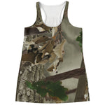 Oak Tree Hunting Camouflage Print Women's Racerback Tank Top