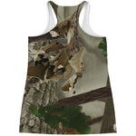 Oak Tree Hunting Camouflage Print Women's Racerback Tank Top