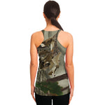 Oak Tree Hunting Camouflage Print Women's Racerback Tank Top