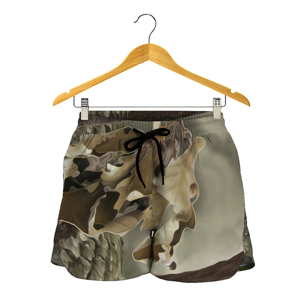 Oak Tree Hunting Camouflage Print Women's Shorts