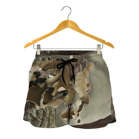 Oak Tree Hunting Camouflage Print Women's Shorts