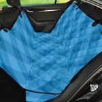 Ocean Blue Argyle Pattern Print Pet Car Back Seat Cover