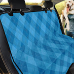 Ocean Blue Argyle Pattern Print Pet Car Back Seat Cover