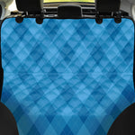 Ocean Blue Argyle Pattern Print Pet Car Back Seat Cover