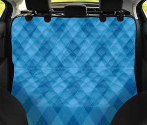 Ocean Blue Argyle Pattern Print Pet Car Back Seat Cover