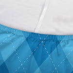 Ocean Blue Argyle Pattern Print Sofa Cover