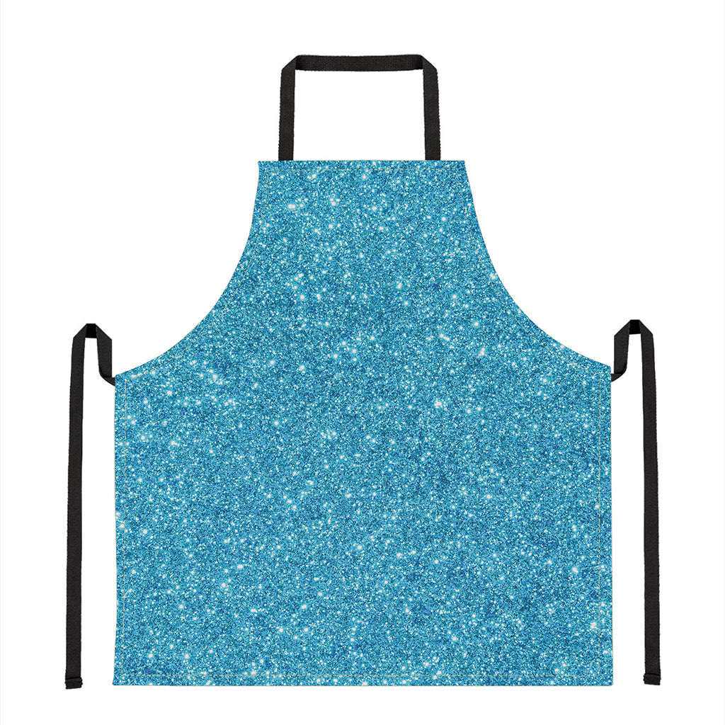 Ocean Blue Glitter Artwork Print (NOT Real Glitter) Apron