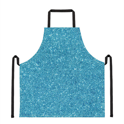 Ocean Blue Glitter Artwork Print (NOT Real Glitter) Apron