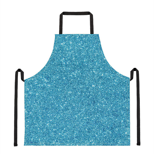 Ocean Blue Glitter Artwork Print (NOT Real Glitter) Apron