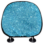 Ocean Blue Glitter Artwork Print (NOT Real Glitter) Car Headrest Covers