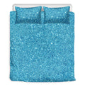 Ocean Blue (NOT Real) Glitter Print Duvet Cover Bedding Set