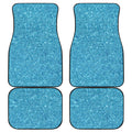 Ocean Blue (NOT Real) Glitter Print Front and Back Car Floor Mats