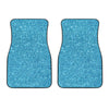 Ocean Blue Glitter Artwork Print (NOT Real Glitter) Front Car Floor Mats