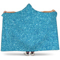 Ocean Blue (NOT Real) Glitter Print Hooded Blanket