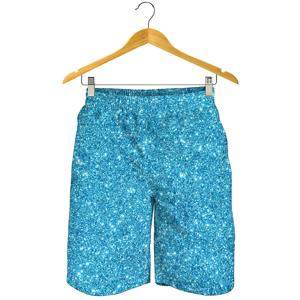 Ocean Blue Glitter Artwork Print (NOT Real Glitter) Men's Shorts