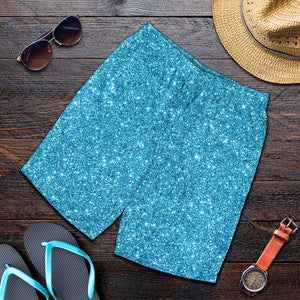 Ocean Blue Glitter Artwork Print (NOT Real Glitter) Men's Shorts