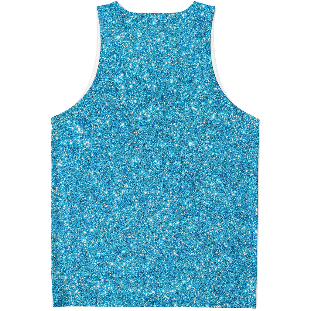 Ocean Blue Glitter Artwork Print (NOT Real Glitter) Men's Tank Top