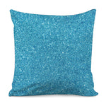 Ocean Blue Glitter Artwork Print (NOT Real Glitter) Pillow Cover