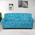 Ocean Blue (NOT Real) Glitter Print Sofa Cover