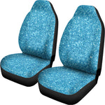 Ocean Blue Glitter Artwork Print (NOT Real Glitter) Universal Fit Car Seat Covers