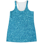 Ocean Blue Glitter Artwork Print (NOT Real Glitter) Women's Racerback Tank Top